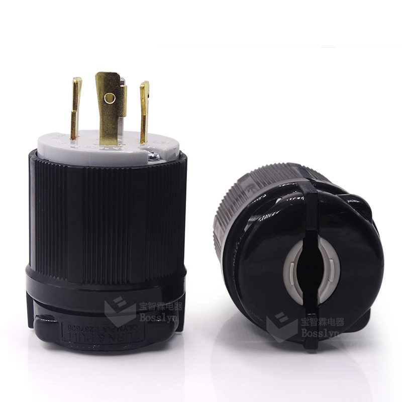 Wengart Twist Lock Male Plug – NEMA L14-30P, 30A 125/250V, 3-Pole 4-Wire – Heavy Duty Generator Plug With Reinforced Nylon Shell & Brass Contacts