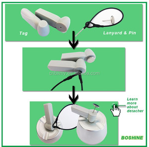 <span class=keywords><strong>plastique</strong></span>/pin étiquettes de sécurité utiliser pour coupe de chaussures ceinture écharpe alarme anti vol eas crayon bagages tag - Product Image 1