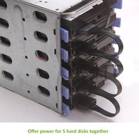Cable de Alimentación para Disco Duro con Certificación RoHS, Divisor IDE Molex de 4 Pines a SATA de 15 Pines, 60 cm, Color Personalizado, Accesorios de Conexión para Computadora