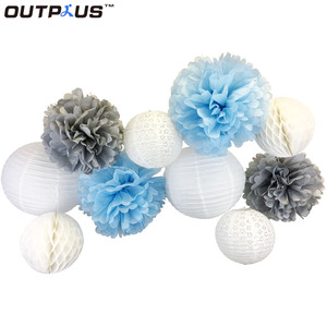 12 inch 30 cm white pendant color tissue paper honeycomb ball - Product Image 6