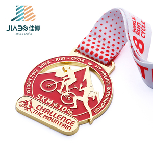 Campione gratuito a buon mercato placcatura in oro <span class=keywords><strong>opaco</strong></span> su misura <span class=keywords><strong>smalto</strong></span> morbido sfida lo sport medaglia ciclismo mountain bike - Product Image 2
