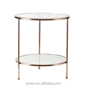 Living Room Gold Coffee <strong>Table</strong> Trendy 3 Tiers clear Tempered <strong>Glass</strong> <strong>Side</strong> <strong>Table</strong> - Product Image 6