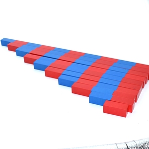 Versione Professionale di Bastoncini Numerici in Legno Montessori Rosso e Blu da 100CM per l'Insegnamento Scolastico - Product Image 5
