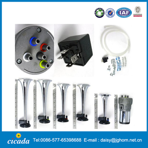 12V 125Db Chrome <span class=keywords><strong>Voiture</strong></span> Camion "<span class=keywords><strong>La</strong></span> <span class=keywords><strong>Cucaracha</strong></span>" <span class=keywords><strong>Klaxon</strong></span> Compresseur d'Air Musical - Product Image 4