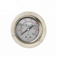 Factory Price Stainless Steel Liquid Water Filled High Pressure Gauge Meter 10Bar