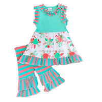 Ensemble de deux pièces pour bébés filles, vêtements pour enfants, vente en gros, design adorable
