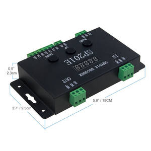 Sp201e Dmx Naar Spi Controller Decoderer Ws2812b Ws2811 Sk6812 Ws2801 Ws2813 Lp6803 8806 1903 Rgbww Led Pixel Lichtstrip Dc 5V ~ 24V - Product Image 2