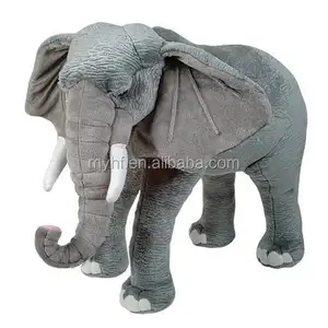 Éléphant en peluche à quatre pieds, animaux sauvages, taille Jumbo, 20 pouces, 1 pièce