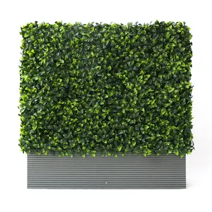 Uland green artificial flowers decorative garden boxwood hedge with planter