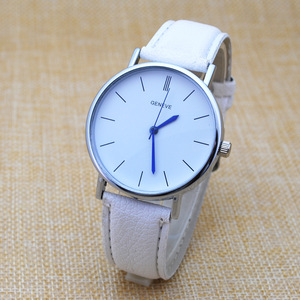 Montre-bracelet pour homme CCW270 en cuir PU, mouvement à quartz Genève, fond en acier inoxydable, mode masculine - Product Image 3