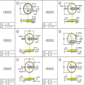 공장 직판 3V 리튬 배터리 Cr2032 <span class=keywords><strong>CR2025</strong></span> 납땜 탭 포함 - Product Image 5