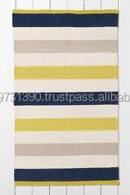 พรมผ้าฝ้ายลายทางสำหรับเด็กพรมทอมือ100% สำหรับใช้ในบ้านและโรงแรม - Product Image 5