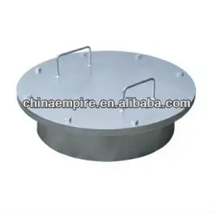 Round type ship manhole cover with handle with coaming