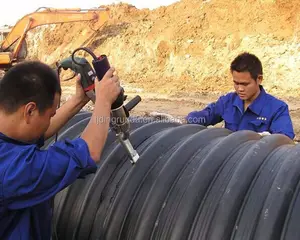 Tuyau de drainage en PE corrugé à double paroi HDPE de haute qualité 24'' Flexible Haute pression Tête ronde pour application d'eau - Product Image 2