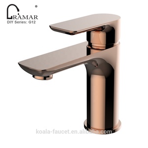 <span class=keywords><strong>Robinet</strong></span> de lavabo de salle de bains, bricolage, kn en laiton Chrome noir Rose or de toilette - Product Image 2