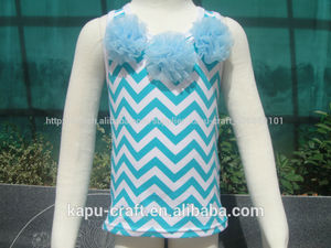 Gros moins babay/jeunesse, chevron réservoir de coton dessus, top marques de vêtements enfants - Product Image 1