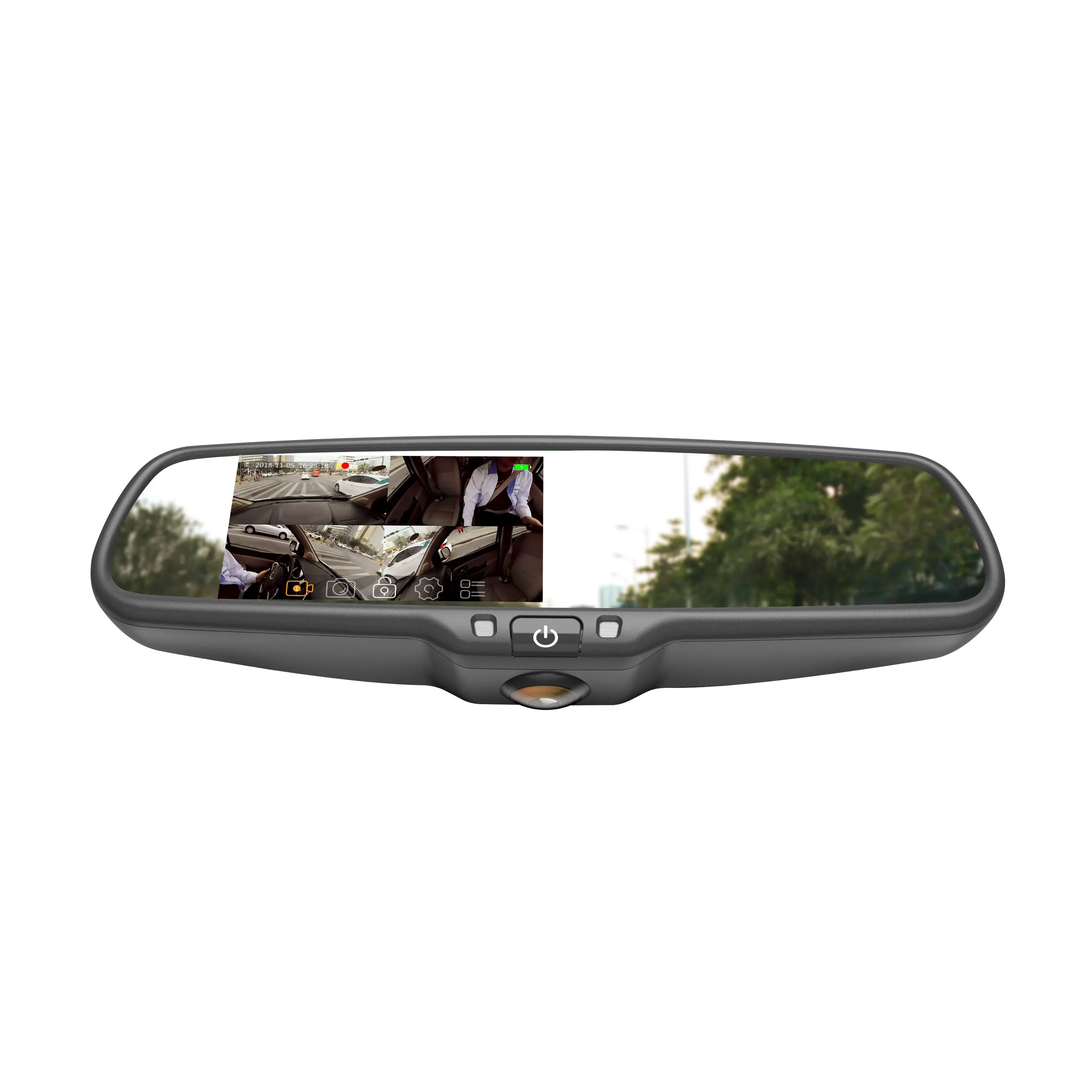 Teyes-caméra de tableau de bord GPS, DVR, 360 degrés, avec caméra de secours, enregistrement, boîte noire via système à écran tactile, pour voiture