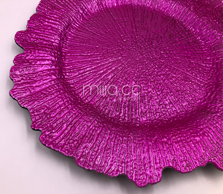 Assiette fuchsia