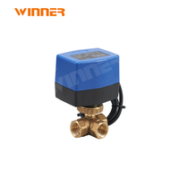 Winner Wra6320a Vannes à boisseau sphérique électriques 220VAC Actionneur électronique Vanne 3 voies On/Off Contrôle du débit d'eau Vanne motorisée