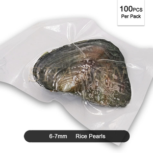 Cadeau surprise de fête, perles ovales de <span class=keywords><strong>culture</strong></span> d'eau douce de 6-7 mm, coquille d'huître - Product Image 2