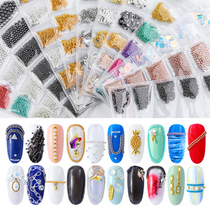 Cadenas Metálicas para <span class=keywords><strong>Uñas</strong></span>, 6 Estilos, Accesorios para Decoración <span class=keywords><strong>de</strong></span> <span class=keywords><strong>Uñas</strong></span> DIY, Adornos 3D <span class=keywords><strong>de</strong></span> Diferentes Tamaños, Suministros para Salón <span class=keywords><strong>de</strong></span> Manicura - Product Image 1