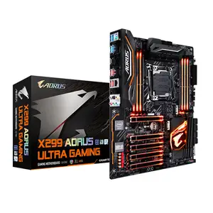 GIGABYTE X299 AORUS Ultra Gaming Placa-mãe Usada com 8 x Soquetes DDR4 DIMM suportando até 128GB de Memória do Sistema