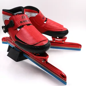 Factory Price OEM Fibre Midsole Hard Shell Speed Hockey Ice Skating Shoes Skates For Man Boy