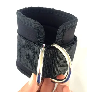 Banda de resistencia de gimnasio ajustable, tobillera, correas de tobillo con anillo 2D para máquina de cable