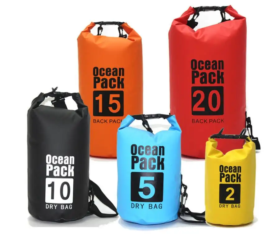 Dry Bag Waterproof Roll Top Sack 20L 40L 70L for Beach Hiking Kayak Fishing Camping