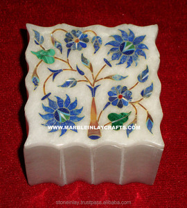Marble Inlay <b>Box</b>, Stone Inlay <b>Box</b> - Product Image 1