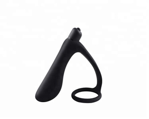 Massaggiatore Prostatico con Anello Penieno e <span class=keywords><strong>Plug</strong></span> Anale, Giocattoli Sessuali in Silicone con Vibratore per Uomini - Product Image 4