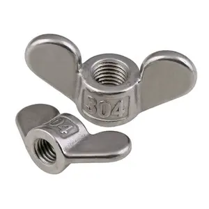 Free sample M3 M4 M5 M6 M8 M10 M12 M16 Stainless Steel Butterfly Wing Nuts