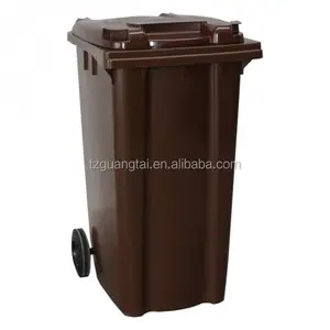 Wheelie Waste Bin in plastic 240L Brown Dustbin