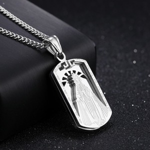 Rectangle Forme Vierge Marie Pendentif Collier En Acier Inoxydable <span class=keywords><strong>18</strong></span> K Or Plaqué Dieu Mère Charme Pendentif - Product Image 5