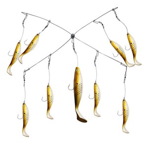 Verspreid Bar Zacht Plastic Vissen Lokken Trolling Lokken Shad Paraplu Arm Rig - Product Image 1