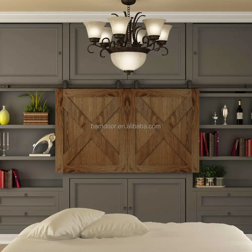 Puerta de cubierta especial para Tv, puertas de armario de cocina de pino de madera maciza