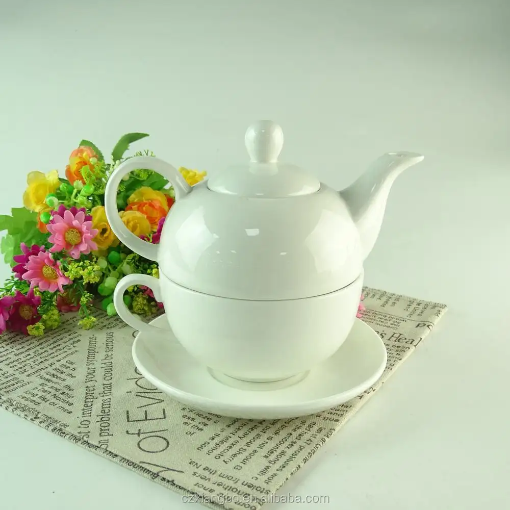 Stok toptan ucuz seramik demlik ve bir fincan çaydanlık bardak bir fincan çaydanlık