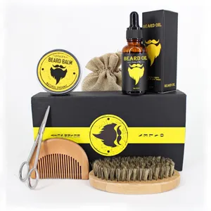 Set regalo olio da barba OEM con pettine per la crescita della barba, baffi-585154