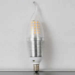 Lampu Mini Putih Kuning Hangat E14 E27 AC 7W 9W 12W Lampu Lilin Langit-langit LED Atas