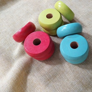 Roue ronde en <span class=keywords><strong>bois</strong></span> coloré 47*17mm, perles plates en <span class=keywords><strong>bois</strong></span> naturel non fini - Product Image 6
