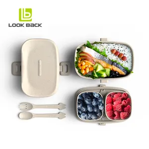 Bestseller Kinder Bento Lunchbox 3 Tabletts mit Löffel Gabel