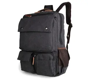 Hot Selling High Quality Canvas Travel Backpack Men's Large Capacity Outdoor Notebook Men's Backpack Youth Sports School Bag