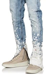 OEM Hombres Black Selvedge Denim Painters Jeans - Product Image 6