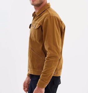 Giacca in Denim di Cotone Marrone Regolare per Uomini Eleganti - Product Image 4
