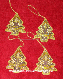 Handmade Zari Christmas Hanging Holiday Decoration - Product Image 1