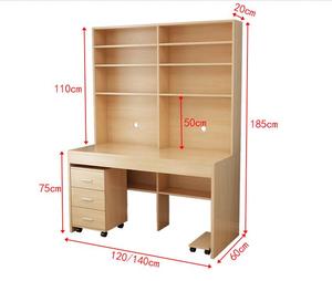 Modern <strong>White</strong> Color <strong>Bookcase</strong> Wooden with Study Table - Product Image 2