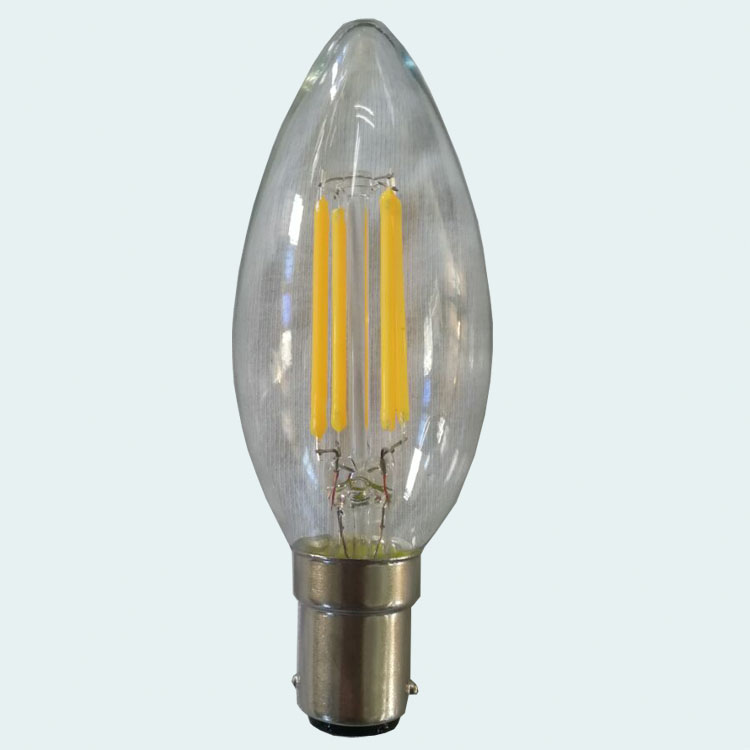 BOY-LIGHTING BY-B15D-4W 4W B15 LED Filament Bulb - 400LM Warm White Dimmable Vintage Light