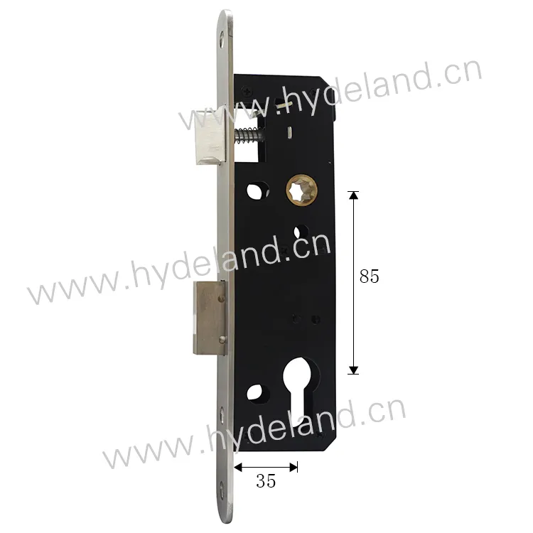 35Mm Backset Mộng Cửa Khóa Cơ Thể, Hyland OEM LC05 Khóa Cửa Cho Cửa Nhôm Với Mặt Cong Tấm Cho Thị Trường Euro