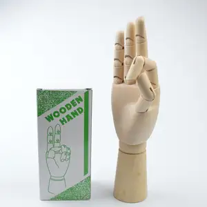 Mannequin en bois à la main personnalisé Logo boîte artisanat multifonctions modèles modèle d'enseignement OEM cerisier en bois poli à la main 30cm