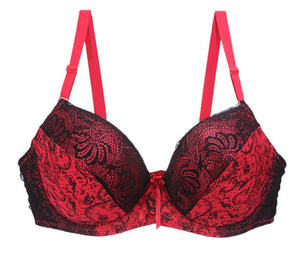 2019 Nice Printing <span class=keywords><strong>Plus</strong></span> Size Sexy Push up Bra para África Europa y América <span class=keywords><strong>Market</strong></span> Big Cup 34-46 D E F - Product Image 2